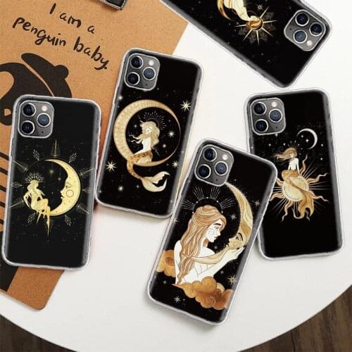 Witches Moon Tarot Mystery Totem Phone Case For Iphone X XS 11 12 Mini Pro Max XR 8 7 6 6S Plus SE 2020 5 5S Cover