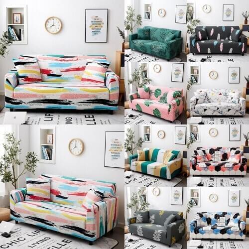 Colorful Elastic Sofa Cover for Living Room Modern Sectional Corner Sofa Slipcover Couch Cover Chair Protector 1/2/3/4 Seater