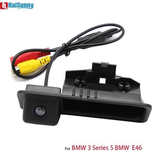 For BMW 3 Series 5 Series BMW E46 Car Parking Rear View Camera Assist CCD With Night Vision Reverse Trunk Handle Backup Camera