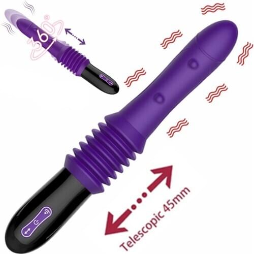 Stretch Dildo Vibrator Thrusting Sex Machine Female G-Spot Massager Masturbate Adult Sex Products Telescopic Sex Toy for Women