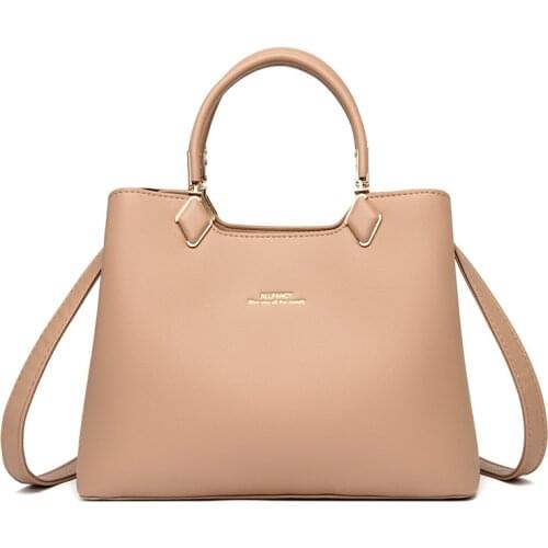 Elegant Female Large Tote Bag 2021 Fashion New High Quality PU Leather Womens Designer Handbags Causal Shoulder Messenger Bag