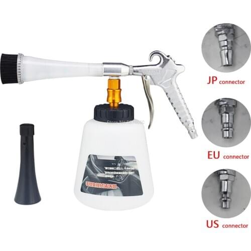 EU US JP Plug Car Wash Cleaning Gun for High Pressure Interior Deep Cleaning Gun For Cockpit Care With Brush Air Operated