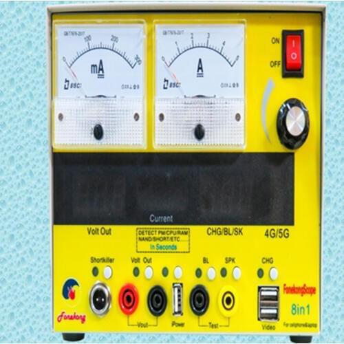 FoneKong scape 8 in 1 regulated power meter detect cpu ram nand pmu in second for cellphone and laptop