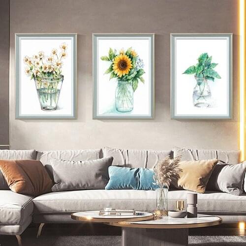Green Plant Flower Canvas Art Painting Wall Art Decor Pictures For Living Room Bedroom Decoration Nordic Posters And Prints