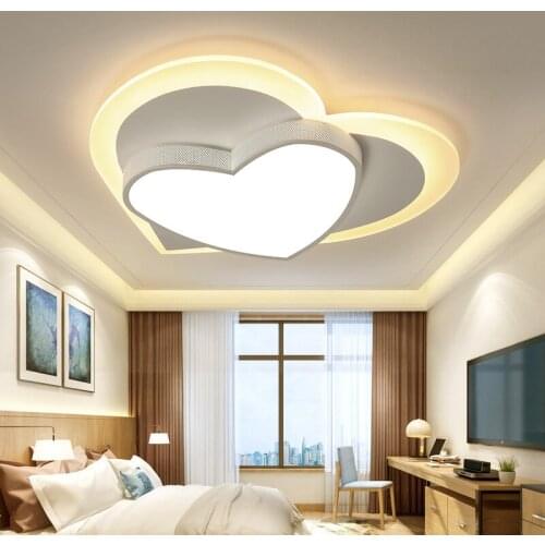 Postmodern Minimalist Atmosphere Heart-Shaped Master Bedroom Romantic Creative Ceiling Iamp