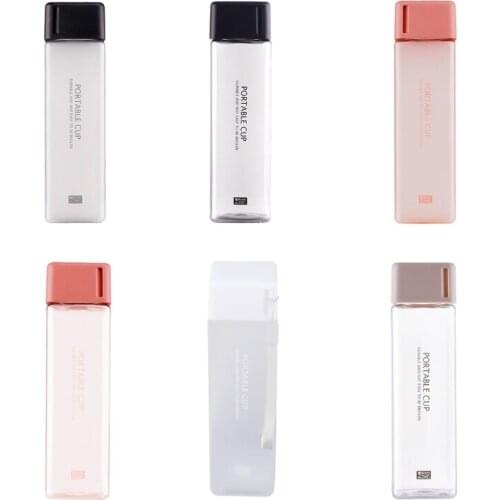 Square Korean Simple PP Frosted Water Cup For Male And Female Students Portable Drop-proof And Leak-proof Water Cup
