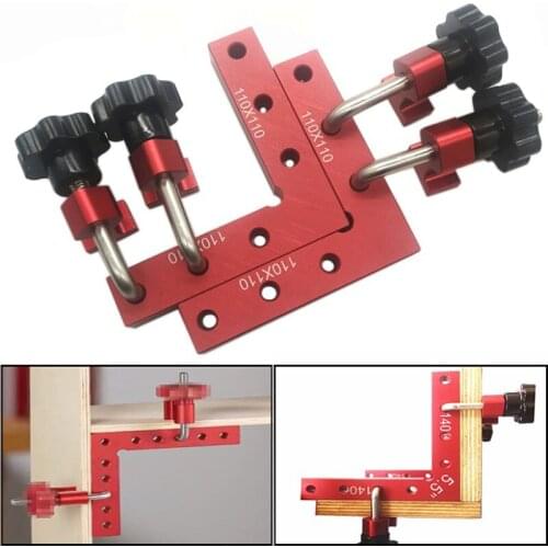 90 Degrees L-Shaped Auxiliary Fixture Carpenters Square Right Angle Woodworking Positioning Ruler Splicing board fixing clip
