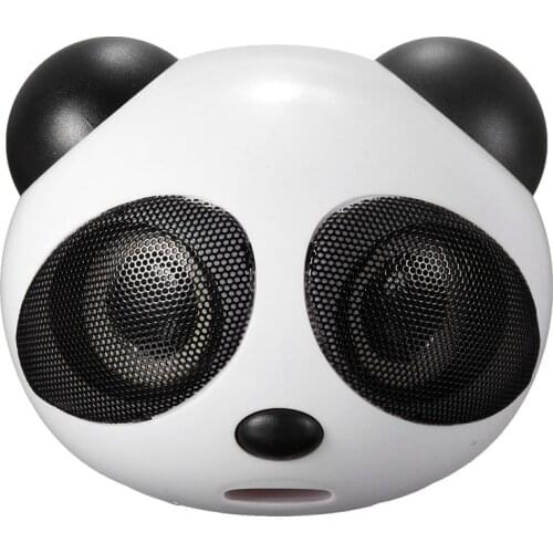 Panda Multimedia Portable USB Mini Digital Square 3.5mm Wired Super Bass Stereo Speaker Subwoofer With Mic For Desktop Laptop