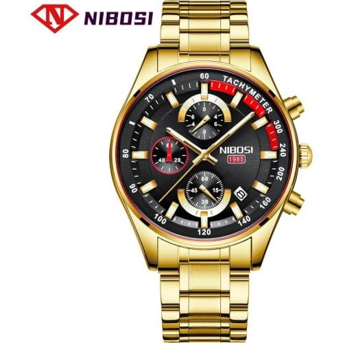 Relogio Masculino NIBOSI Blue Watch Men Fashion Sport Quartz Clock Mens Watches Top Brand Luxury Chronograph Waterproof Watch