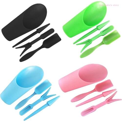 Neko 4Pcs Garden Planter Kit Sowing Shovel Scoop Bucket Bonsai Seedling Drilling Tool