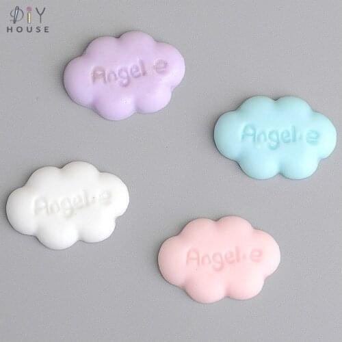 10/20/30Pcs Cute Angel Cloud Flatback Planar Resin Accessories DIY Craft Supplies Headwear Materials Phone Shell Embellishments