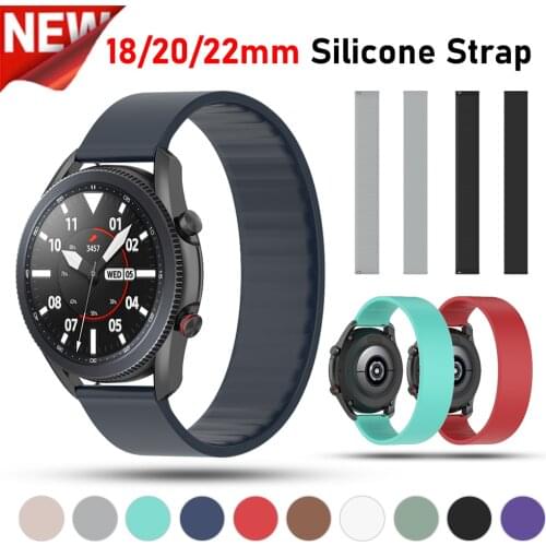 18mm 20mm 22mm Watch Strap For Samsung Galaxy Wacth 3 41mm 45mm 42mm 46mm Active 2 Gear S2 S3 Huawei Gt 2 46mm 42mm GT2 Pro gt2e