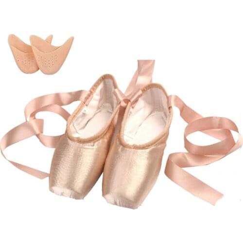 USHINE Sale Satin Ballet Shoes Professional Girls Womens Ballerina Dance Shoes With Ribbons