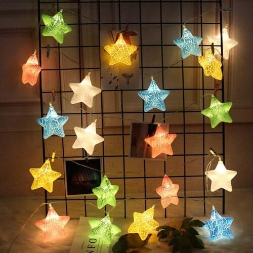 3M/6M Led Crack Star Lights String Christmas Wedding Festival Decorative Lights INS Wind All Over The Sky Star Lights String