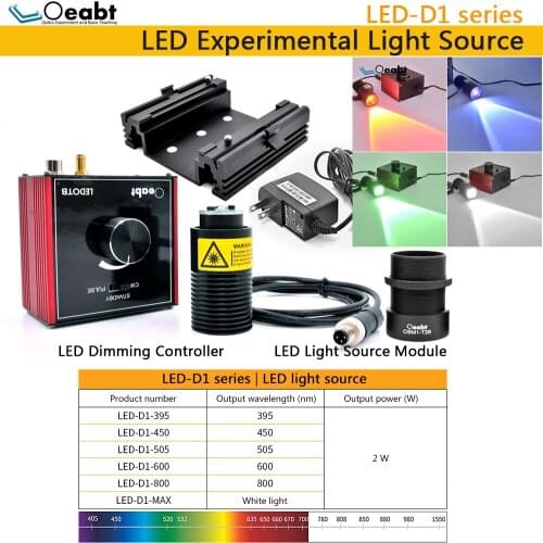 LED Light Source Red Blue Purple Green White Light High Resolution Optical Fluorescence Suitable For Optical Experiments
