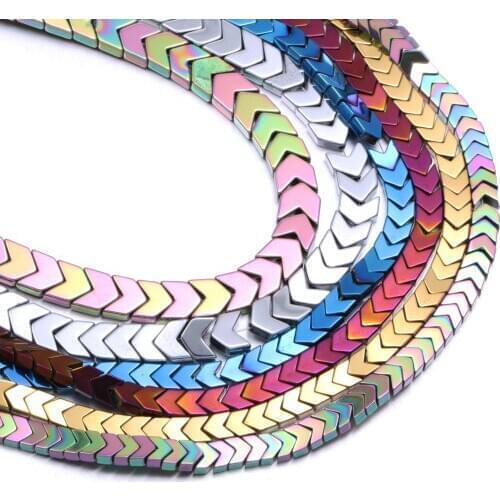 Trendy Arrow Shape Natural Stone Hematite Beads for Making DIY Bracelet Necklace Accessories Loose Beads Jewelry Findings
