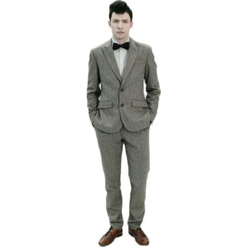 High Quality Mens Business Clothing Classic Vintage Smart Casual Best Wedding Party Groom Prom Evening Coat Jacket 2 Pieces