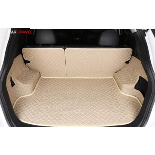 High quality! Full set car trunk mats for Hyundai ix35 2015-2010 waterproof durable boot carpets cargo liner mat for ix35 2013