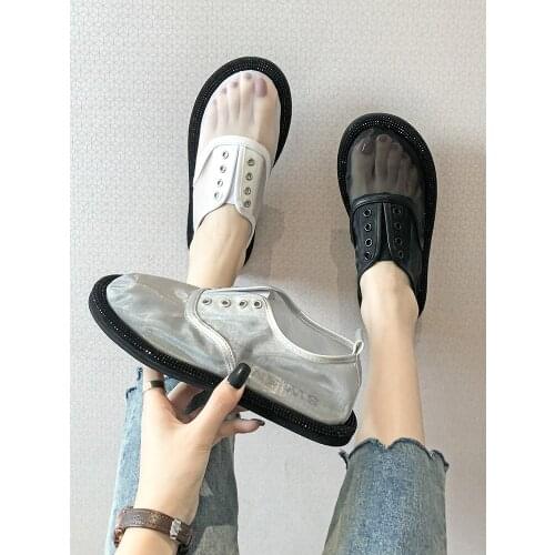 Mesh breathable flat bottom solid color ladies casual shoes comfortable and simple summer new style hot sale