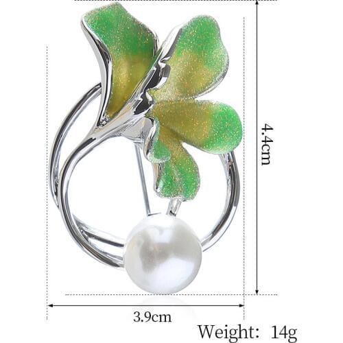 Female High Quality Jewelry Gold Color Simulated Pearl Flower Brooches Rhinestone Scarf Buckles Corsage Exquisite Pins For Woman