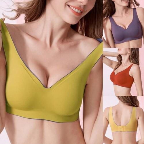 Womens Super Comfy Wireless Bra Push Up Sports Bra Female Lace Bustier Wireless Brassiere Comfortable Sleeping Wear