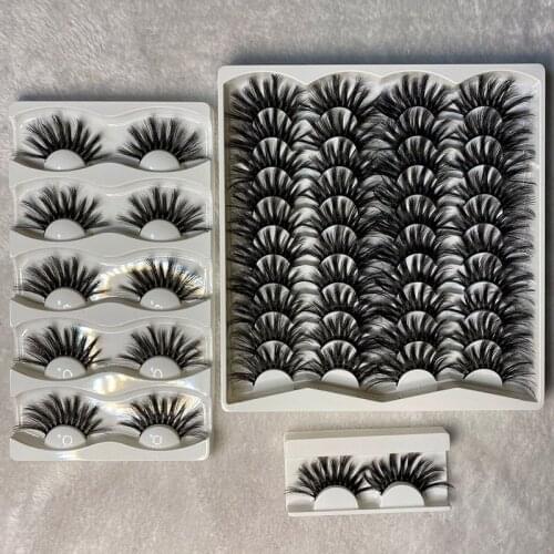1/5/20 Pairs 25mm Mink Lashes Faux Eyelashes Mink False Eyelashes Dramatic Volume Lashes Eyelash Extension for Makeup