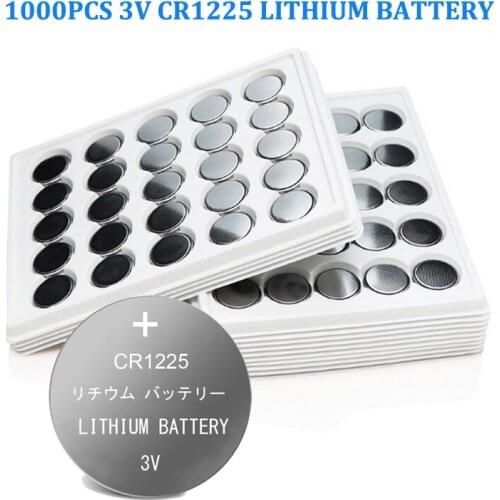 1000pcs CR1225 Button Batteries LM1225 BR1225 KCR1225 Cell Coin Lithium Battery 3V CR 1225 For Watch Electronic Toy Remote