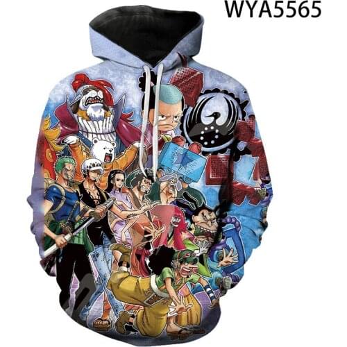 2021 Anime White ONE PIECE Hoodie Luffy Sea Man Japanese Sweatshirt Plus Size Tie Dyeing Blusa Boys Girls Child Punk Cool Sexy