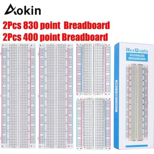 4PCS Breadboards Include 2PCS 830/400 Point Solderless Prototype PCB Point Solderless Prototype for Arduino diy kit