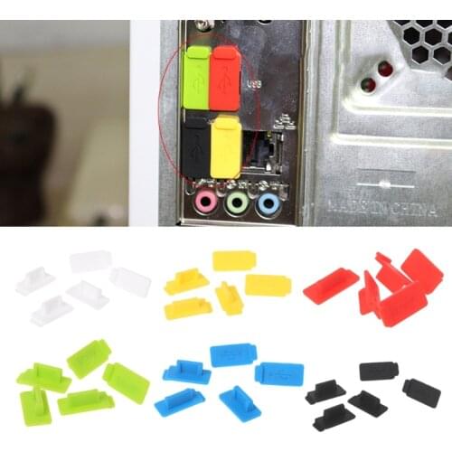 5Pcs Standard USB Dust Plug Port Charger Cover Interface Dustproof Prevention