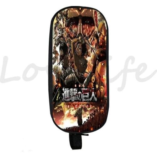Attack on Titan Pencil Case boys girls Pencil Holder Kids Anime Pen Bag Students Pencil Box Children Stationery Storage Bag