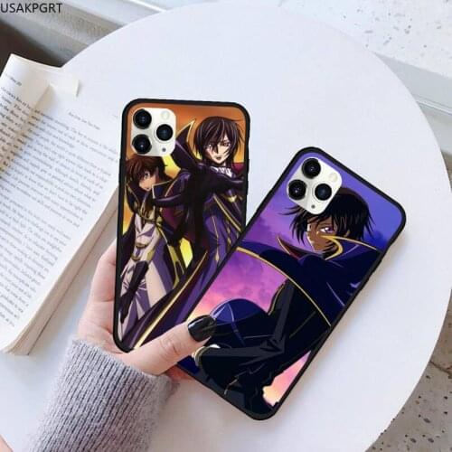 USAKPGRT Code Geass Anime Black TPU Soft Phone Case Rubber for iPhone 11 pro XS MAX 8 7 6 6S Plus X 5S SE 2020 XR case