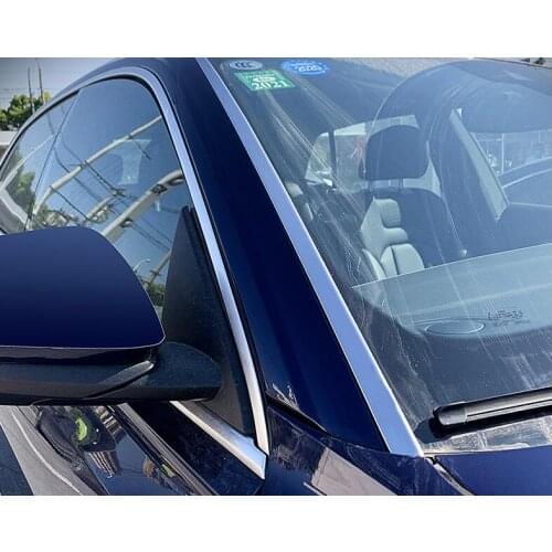 2pcs/1Set High Quality Stainless Steel Exterior Window Glass Trim Accessories For Audi Q8 2018 2019 2020