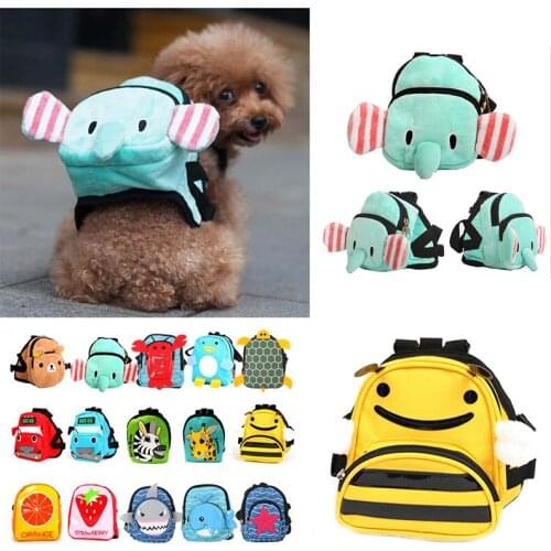 Dourable Canvas Backpack For Pet Dog Cat Backpack For Small Dog Multifunction School Bag Cute Pets Supplies Dog style dog bag