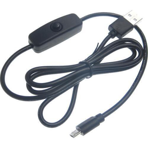 Raspberry Pi Power Cable with switch ON/OFF button Micro USB charging cable for Banana PI Raspberr Pi 2 power cable with switc