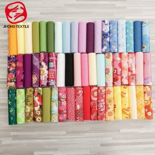 Colourful Japanese Style Floral Crepe Cloth Printed Patchwork Fabric Diy Sewing Women Headbands Hair Accessories TJ2140