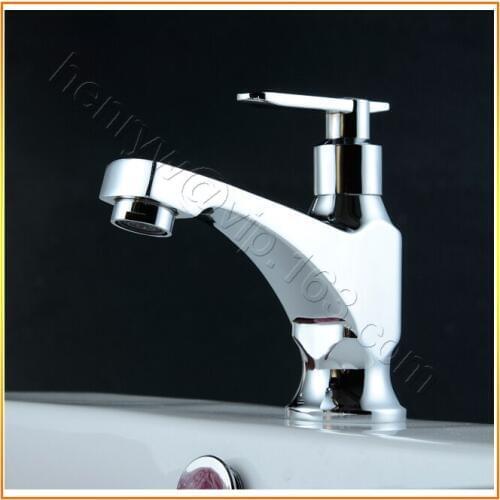 L15083 - Luxury Brass Basin Tap, Deck Mounted Chrome Finish Cold Water Tap