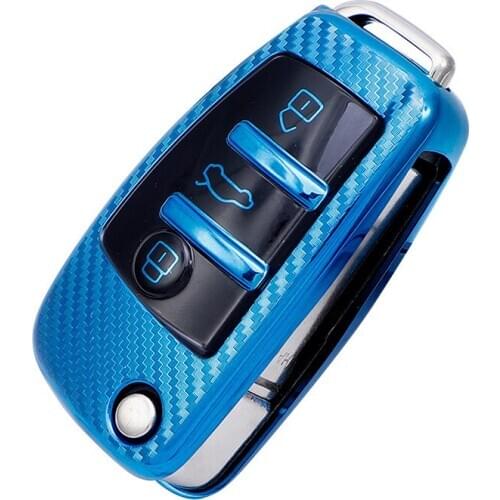 Fashion TPU Carbon Fiber Texture Car Key Case Cover For Audi A3 A4 A4L A5 A6 A6L B5 B6 B7 B8 B9 C5 C6 Q3 Q5 Q7 S5 S7 RS3 TT 2020