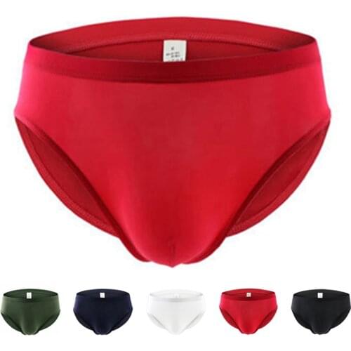 Mens Fashion Sexy Underpants Low-Rise Briefs Breathable Briefs Seamless Comfortable Underwear Bikini Pant Male Low Wrist Shorts
