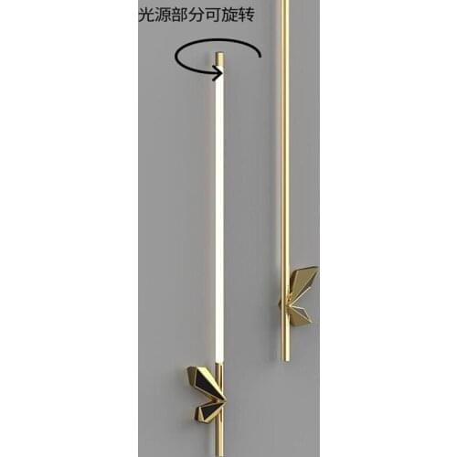 Nordic copper bedside wall lamp living room simple balcony light luxury wall light