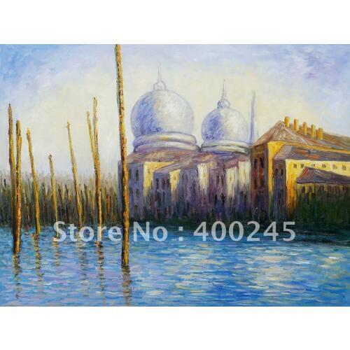 Landscape painting canvas Oil painting The Grand Canal Veniceby Claud Monet paintings High quality handmade free shipping