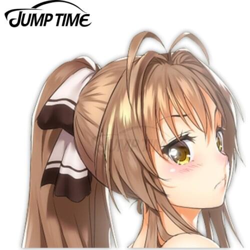 Jump Time Amagi Brilliant Park Sento Isuzu 82 Cute Anime Girl Peeker Vinyl Decal Window Waifu Car Stickers