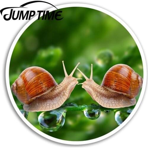 Jump Time Cute Snail Kiss Vinyl Stickers Love Fun Sticker Laptop Luggage Car Assessoires Window Decals Car Wrap DIY