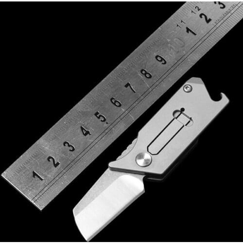 New S35Vn Titanium Alloy Folding Knife Edc Pocket Outdoor Camping Self-Defense Knife Washing Stone High Hardness Creative Foldin