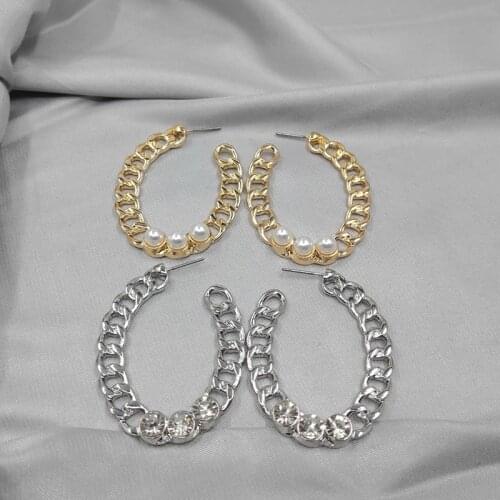 United States with Qingdao jewelry earring personality fashion popular pearl diamond stud earrings earrings female C5