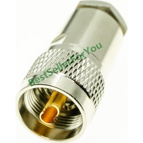 UHF PL-259 PL259 Male PL259 Plug Clamp For RG8 LMR400 RG165 RG213 Cable RF Connector