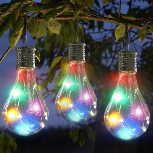 Waterproof Solar Rotatable Outdoor Garden Camping Hanging Led Light Lamp Bulb Waterproof Solar Powered Sunlight For Garden Decor