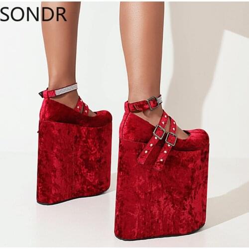 Lady 30CM High Heel Over Knee Boots Platform Clubwear Queen Steel Stilettos Patent leather Womens Plus Size New 2021