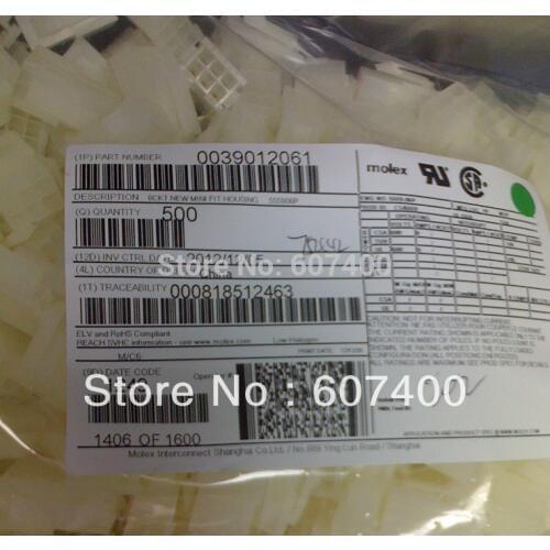 0039012061 CONN PLUG 6POS PANEL MOUNT 3901-2061 MOLEX Connectors terminals housings 100% new and original parts 39-01-2061