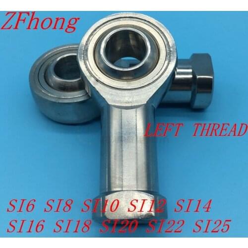 1pc/lot 6mm 8mm 10mm 12mm 14mm 16mm 18mm 20mm 22mm 25mm stainless steel left hand female thread rod end bearing